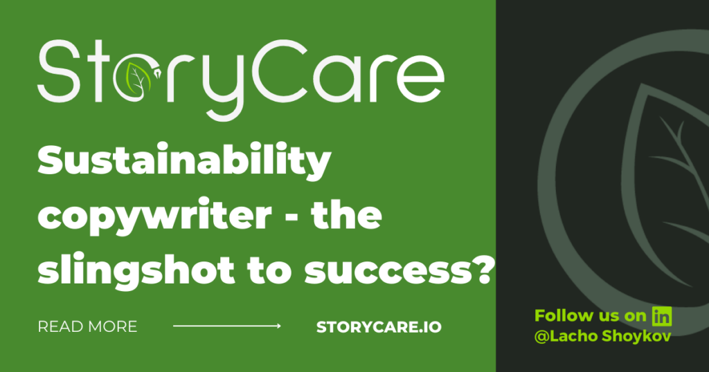 Sustainability copywriter - the slingshot to success?